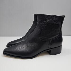 NEW Cole Haan Naia Ankle Bootie Womens 11 Black Leather Western Cowgirl Winter